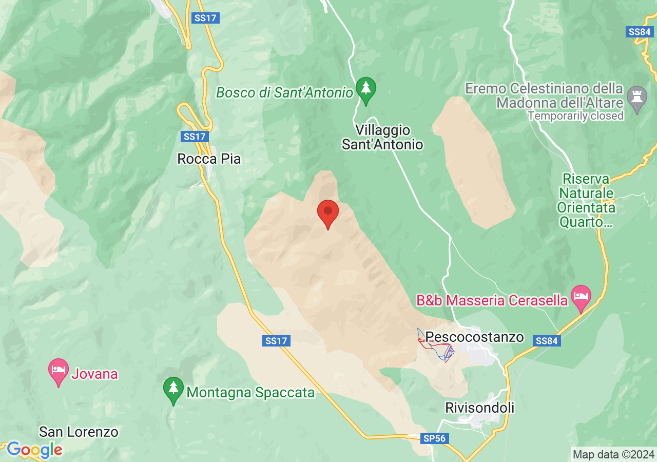 Mappa di Trekking sul monte Rotella
