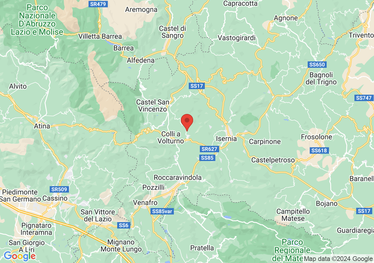 Mappa di Fornelli uno de I Borghi più Belli d'Italia