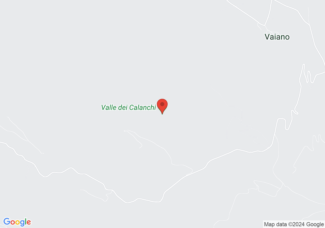 Mappa di Valle dei Calanchi