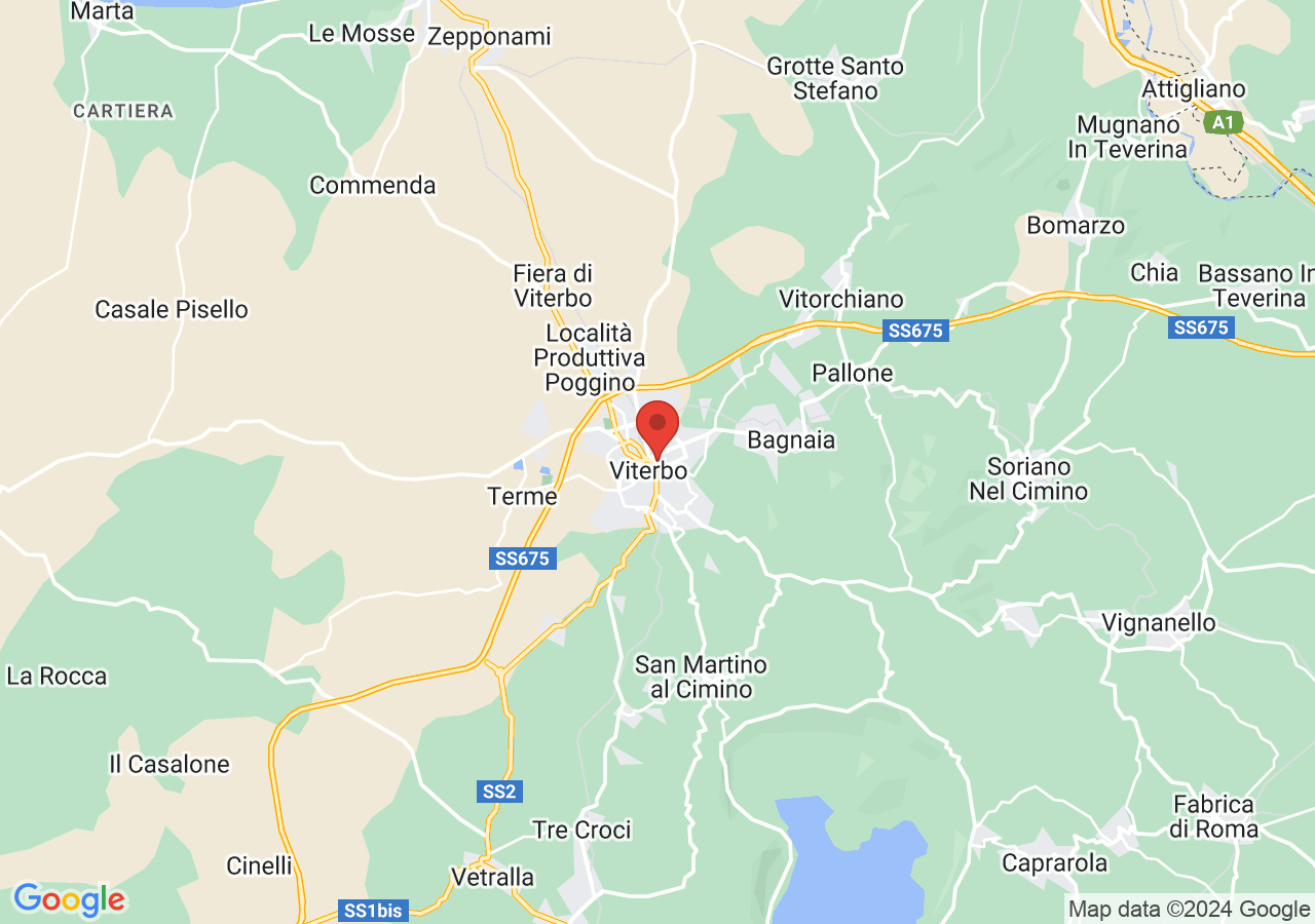 Mappa di Via Francigena a Viterbo