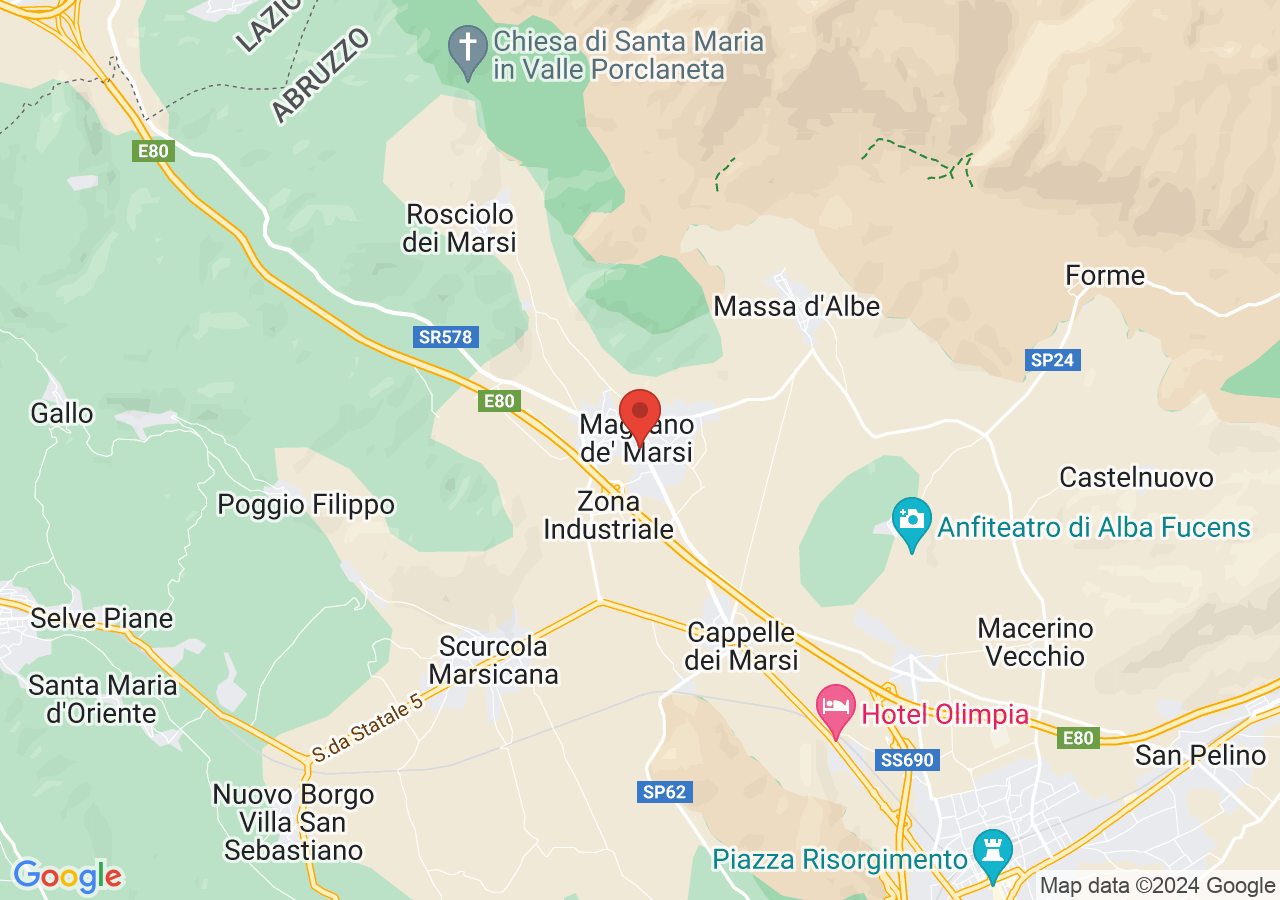 Mappa di Via Tiburtina Valeria - Magliano de' Marsi