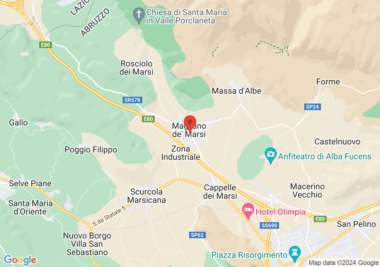 Mappa di Via Tiburtina Valeria