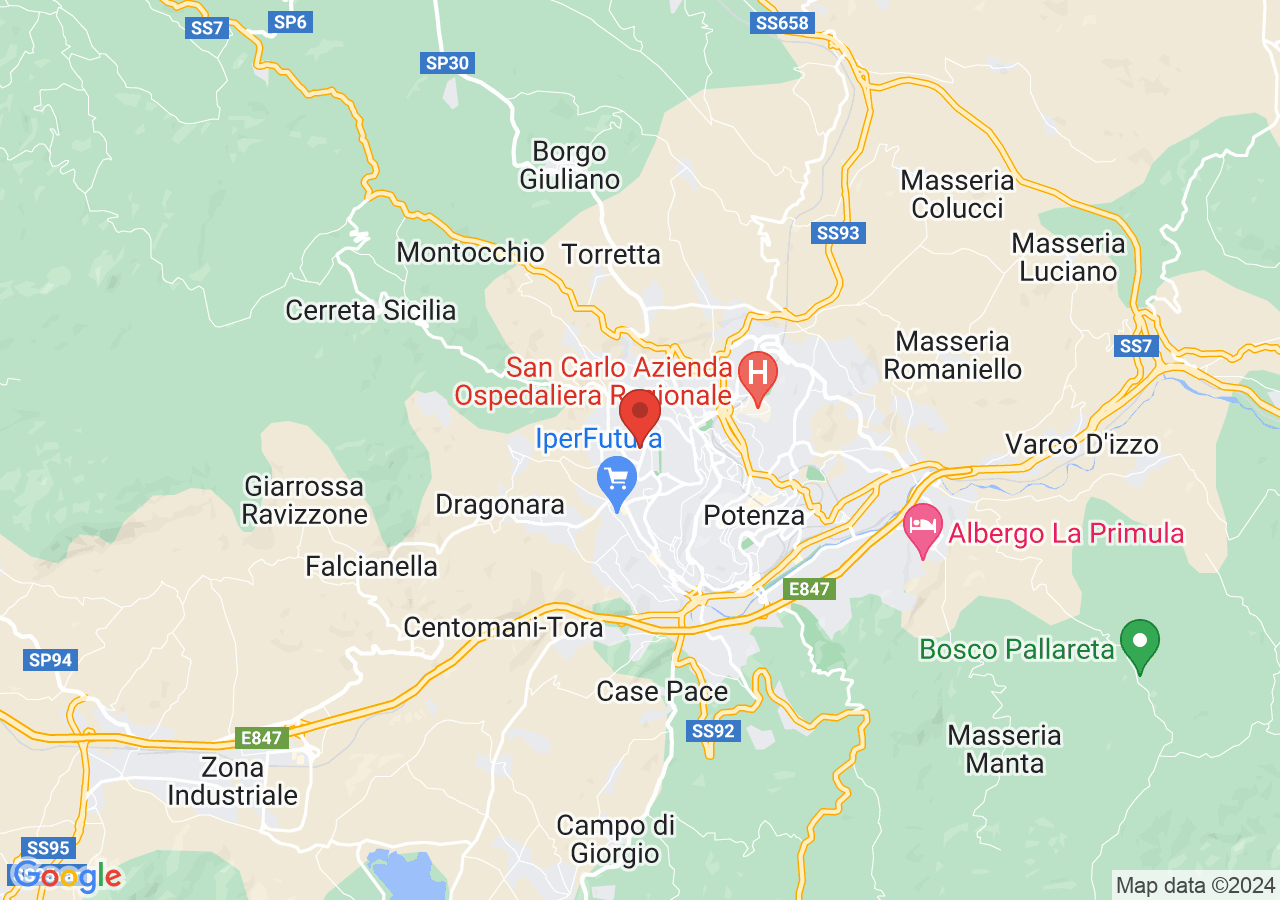 Mappa di Villa romana di Malvaccaro - Potenza