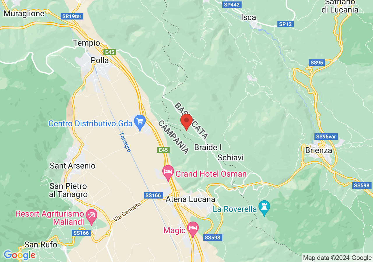 Mappa di Villa rustica di epoca romana - Brienza