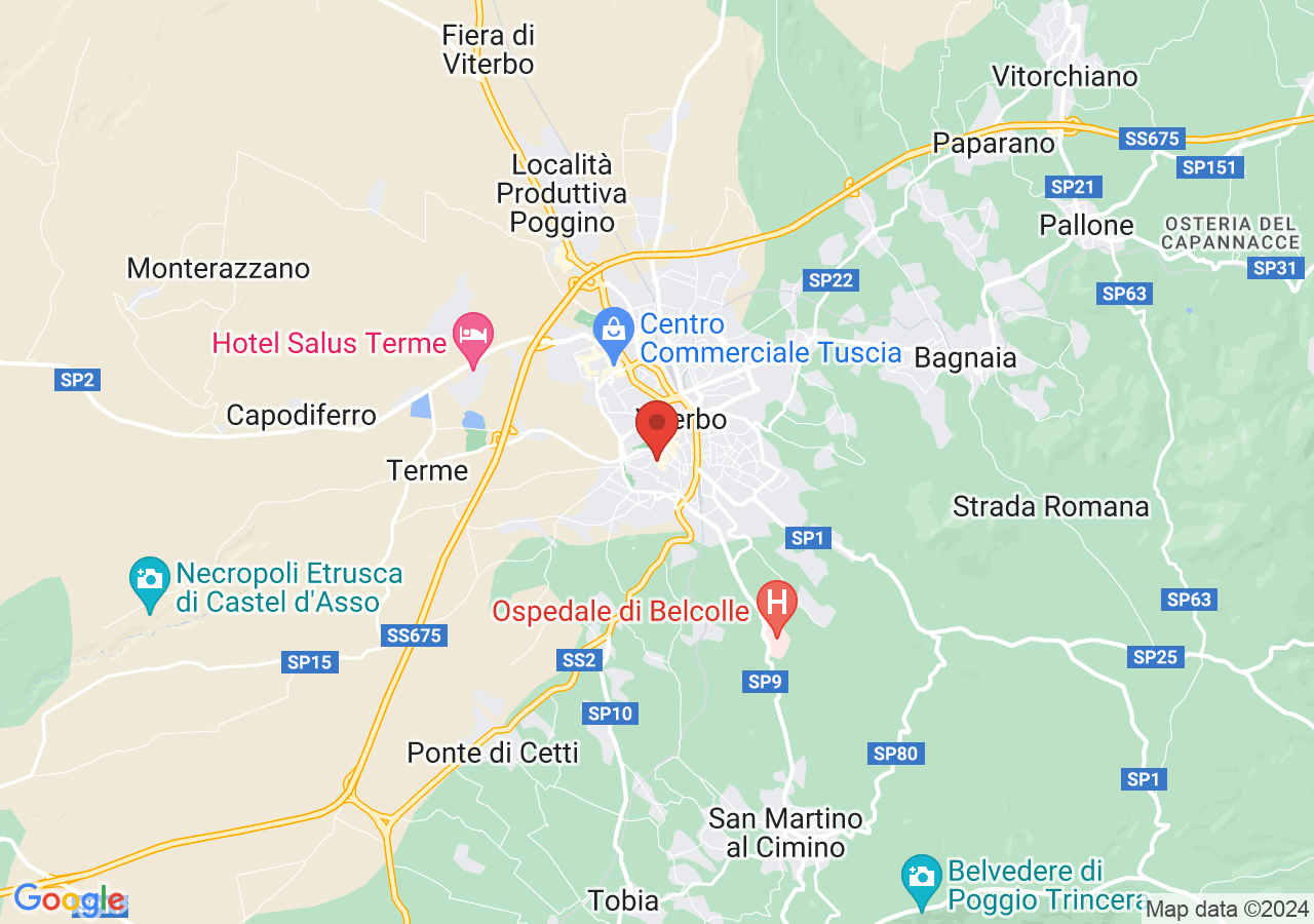 Mappa di Viterbo sotterranea