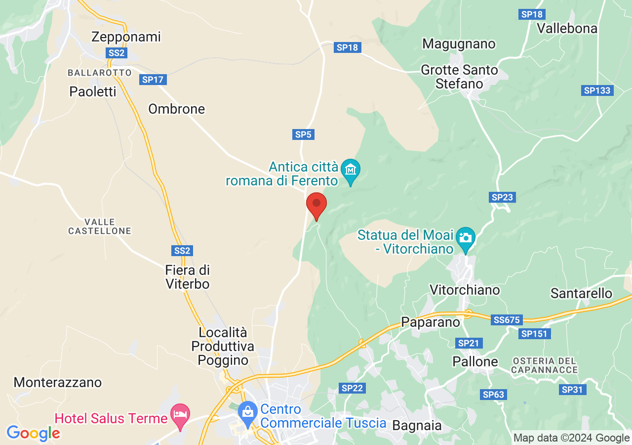 Mappa di Area archeologica e cascate dell'Acquarossa