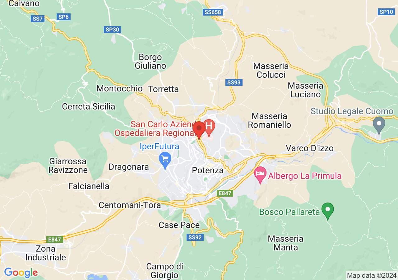 Mappa di Biblioteca nazionale di Potenza
