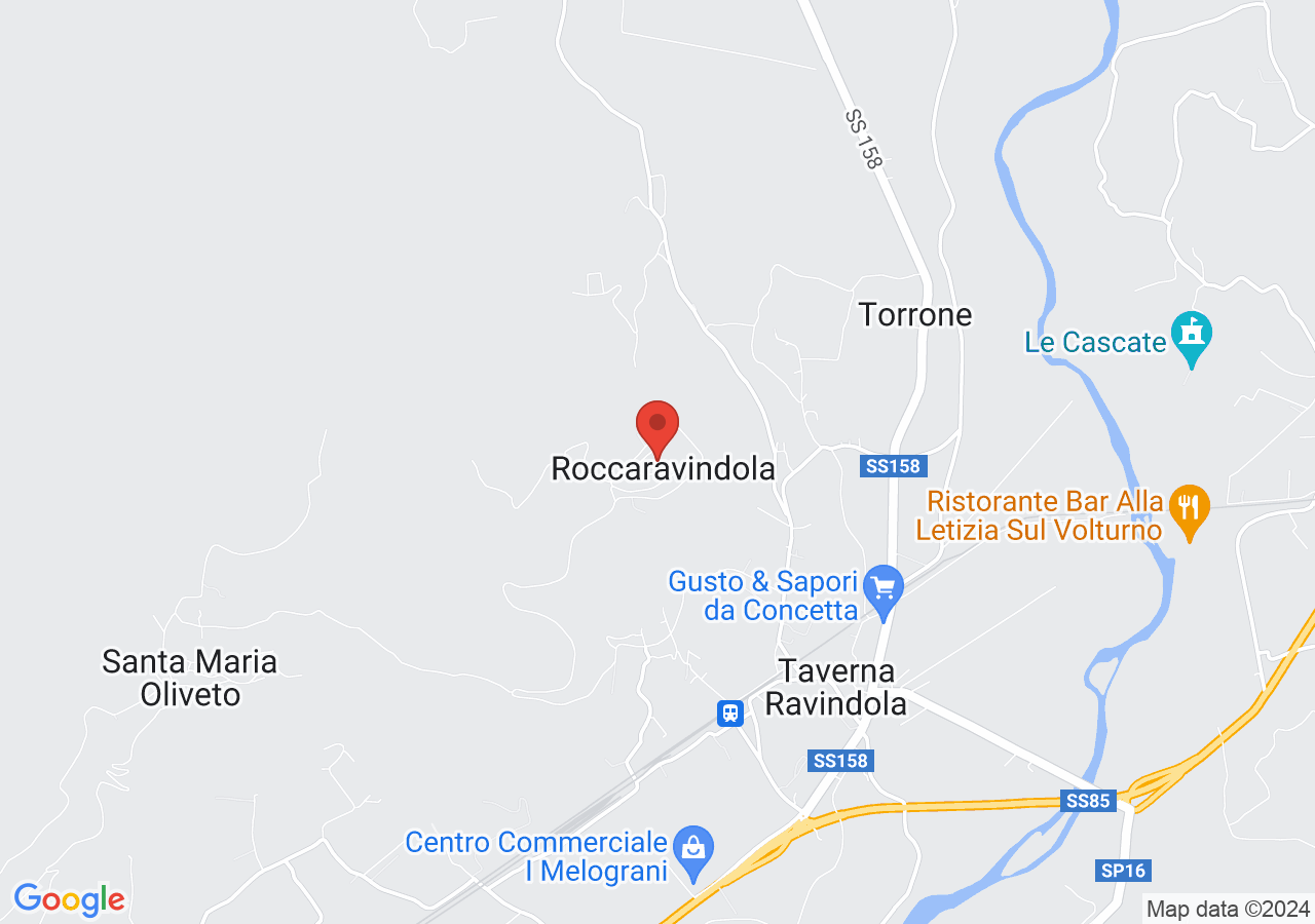 Mappa di Borgo e castello di Roccaravindola