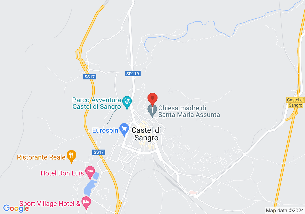 Mappa di Civita e castello medievale di Castel di Sangro