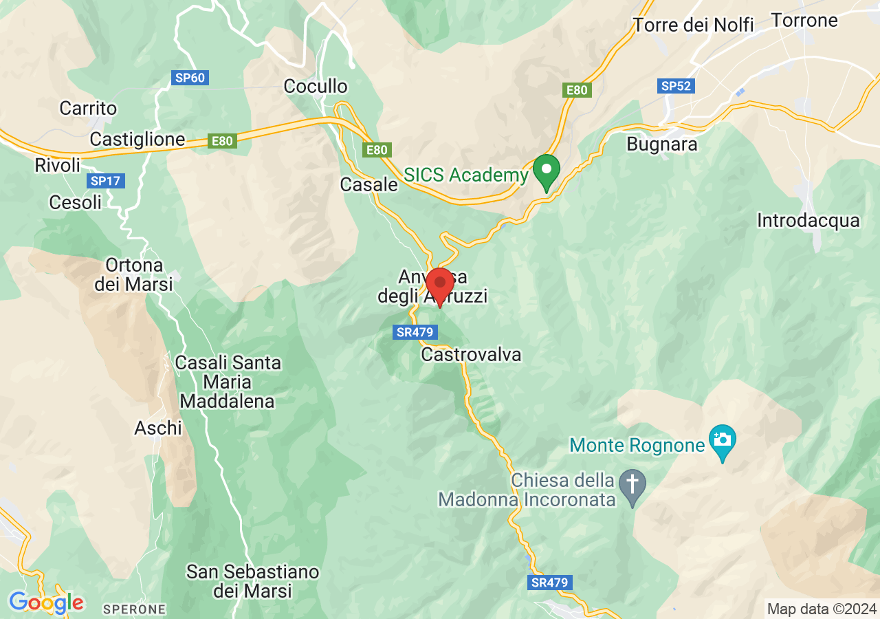 Mappa di Riserva naturale guidata Gole del Sagittario