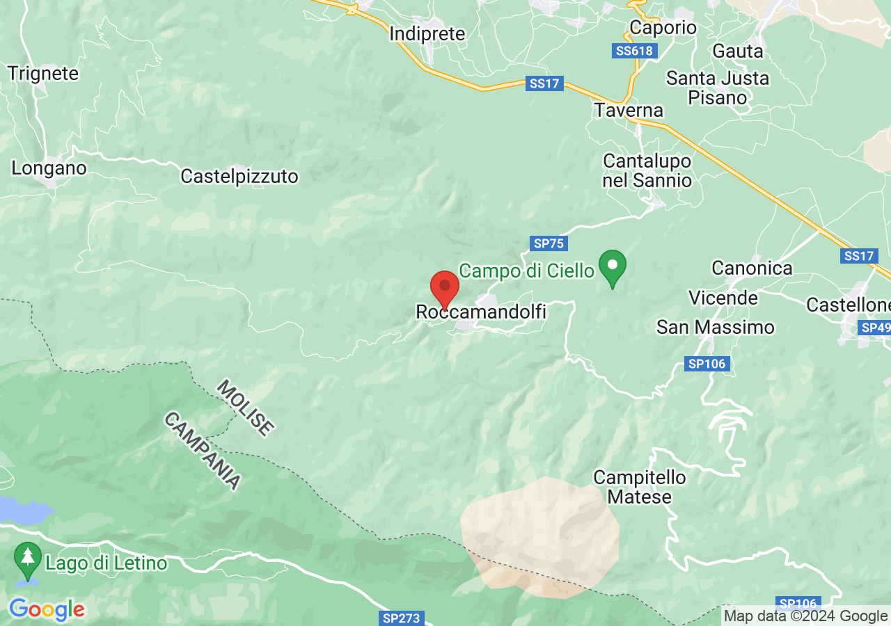 Mappa di Ponte tibetano di Roccamandolfi