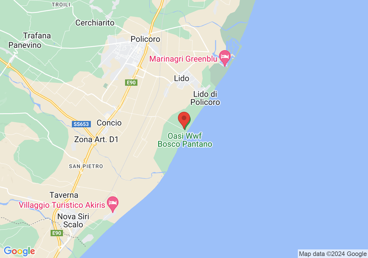 Mappa di Riserva Naturale Orientata Bosco Pantano